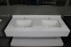 High Quality Vanity Set with Hand Wash Basin White in White