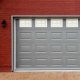 Classic Steel 6.5 R-Value Insulated Garage Door with Windows in Light Gray